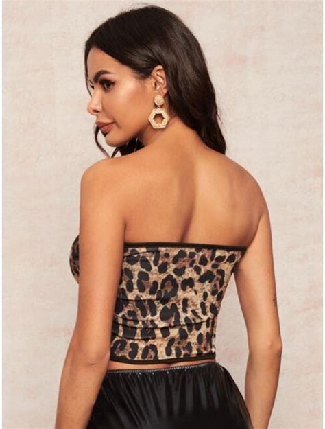 animal print tube top